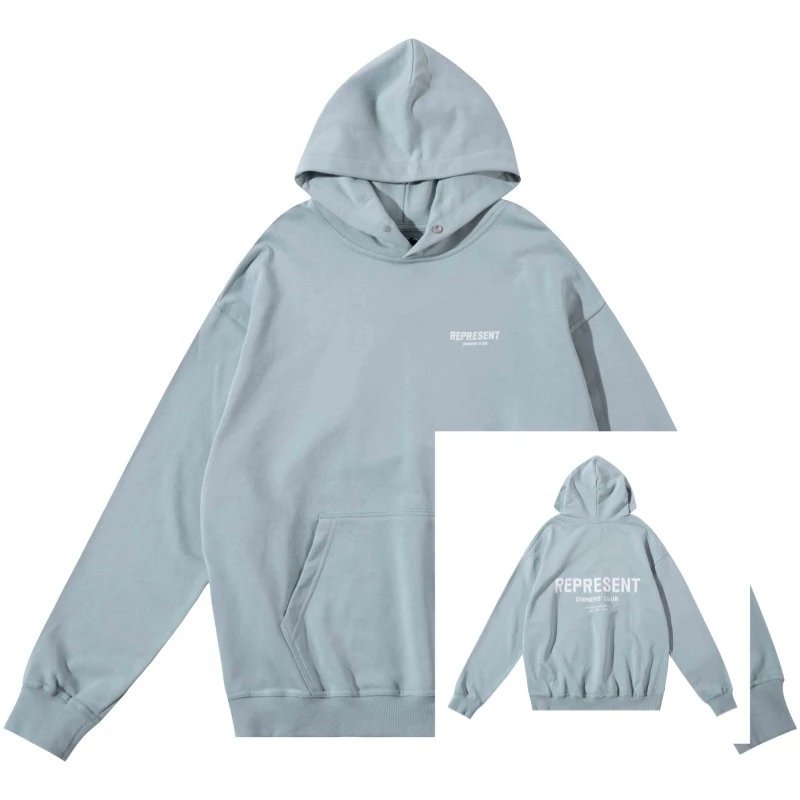 Represent Owners' Club Black Oversized Hoodie
