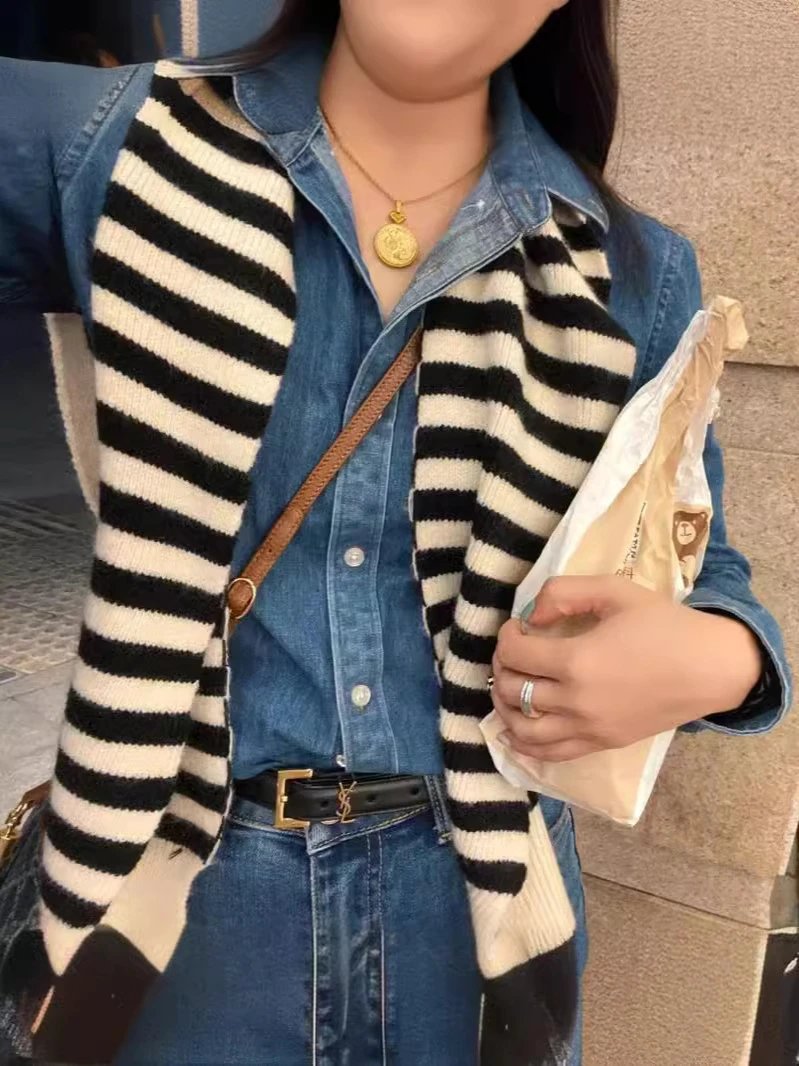Denim Button-Up Shirt Light Blue Relaxed Fit