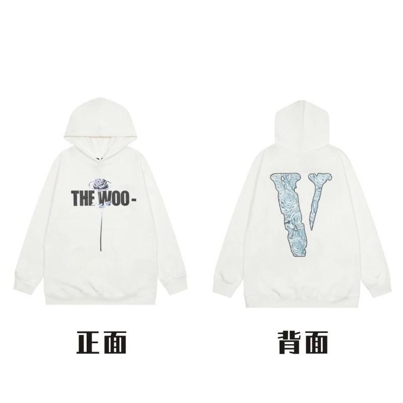 Vlone Black Smoke Print Hooded Sweatshirt