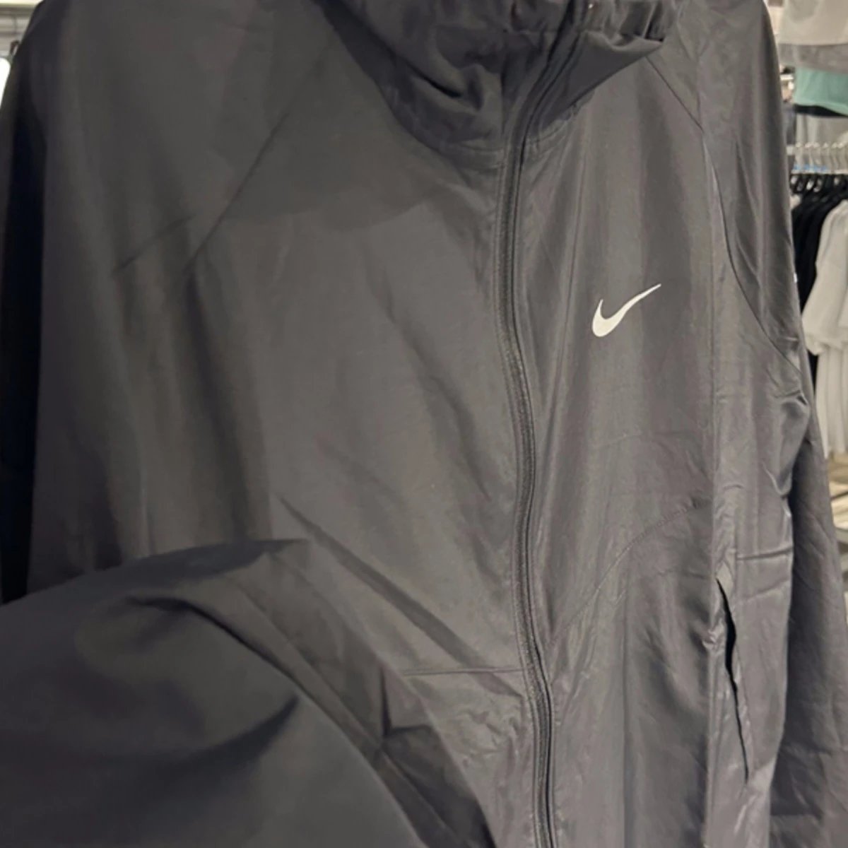 Nike Windrunner Black Hooded Running Jacket