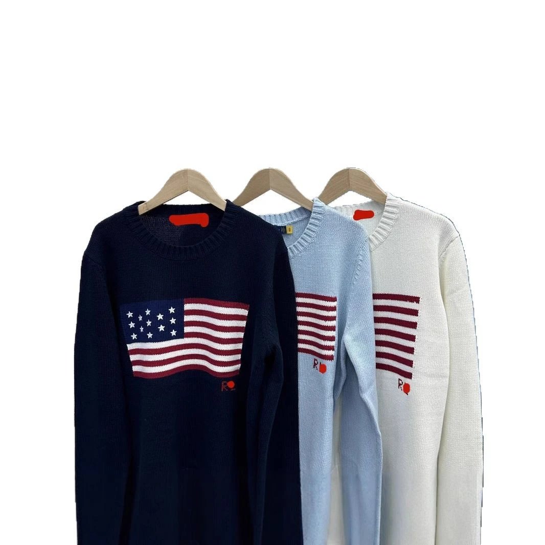 Polo Ralph Lauren Navy Blue Flag Knit Sweater