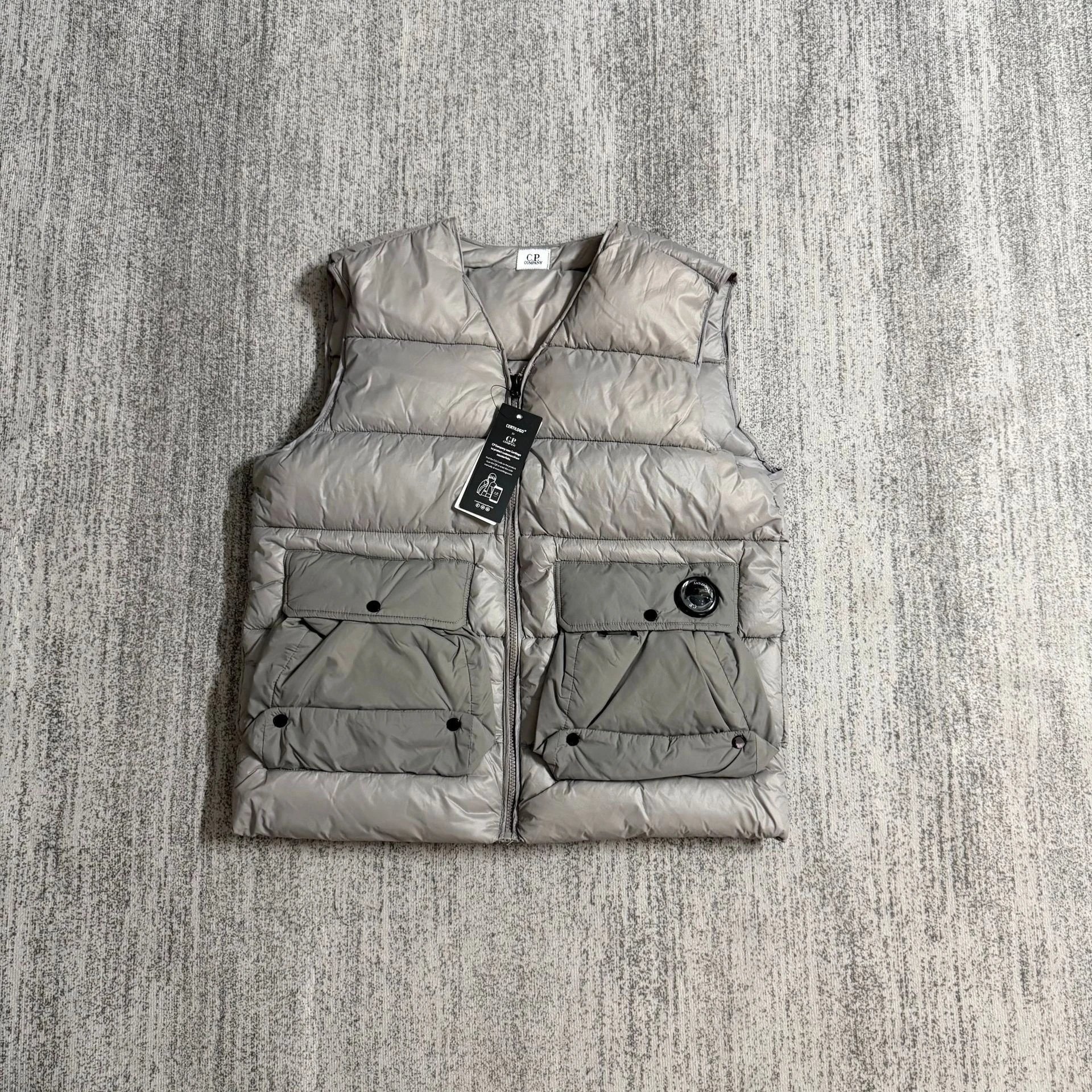 C.P. Company Padded Jacket Olive Grey Black Functional Outerwear