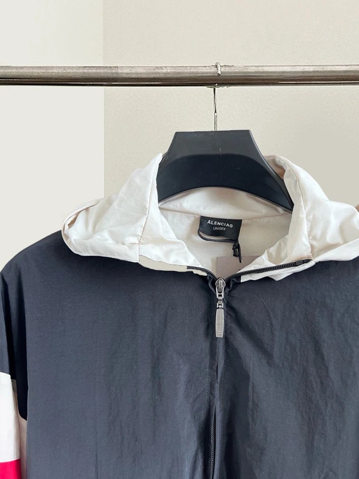 Balenciaga Windbreaker Black White Red Sporty Jacket