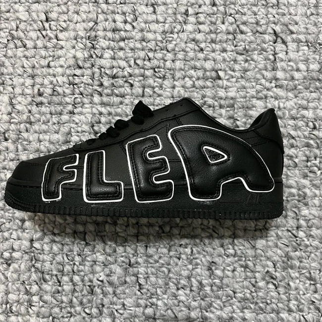 Nike Air Force 1 Black Bold Lettering Sneakers