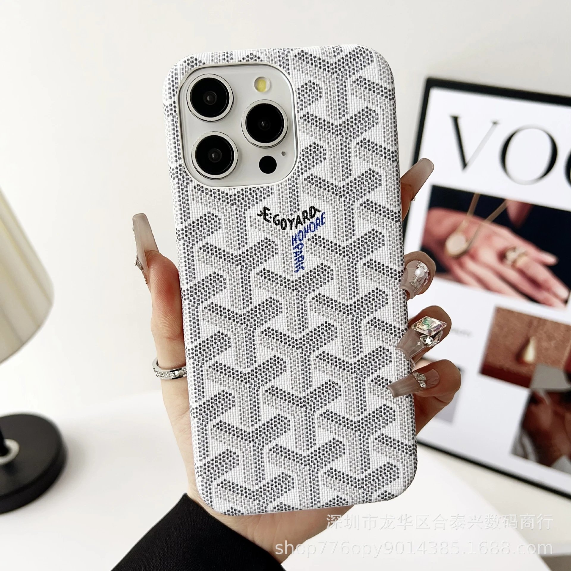 Egoyard Honore Paris Purple Black Monogram Phone Case