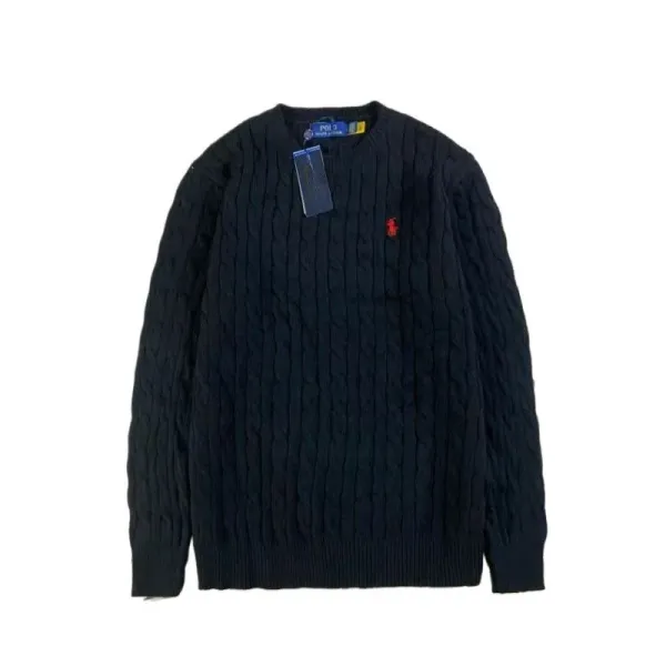 Ralph Lauren Cable Knit Half-Zip Sweater Navy - 7
