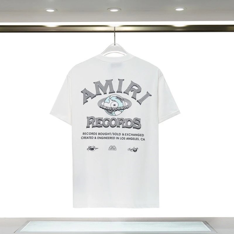 AMIRI Records Hollywood Short Sleeve T-Shirt