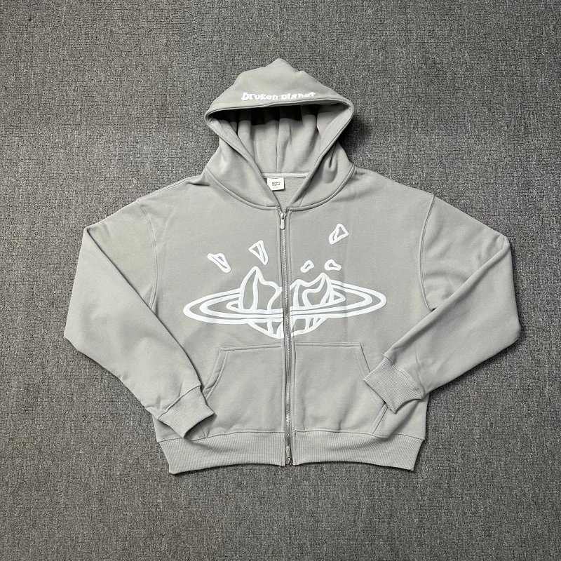 Broken Planet Foam Print Cardigan Hoodie photo 4