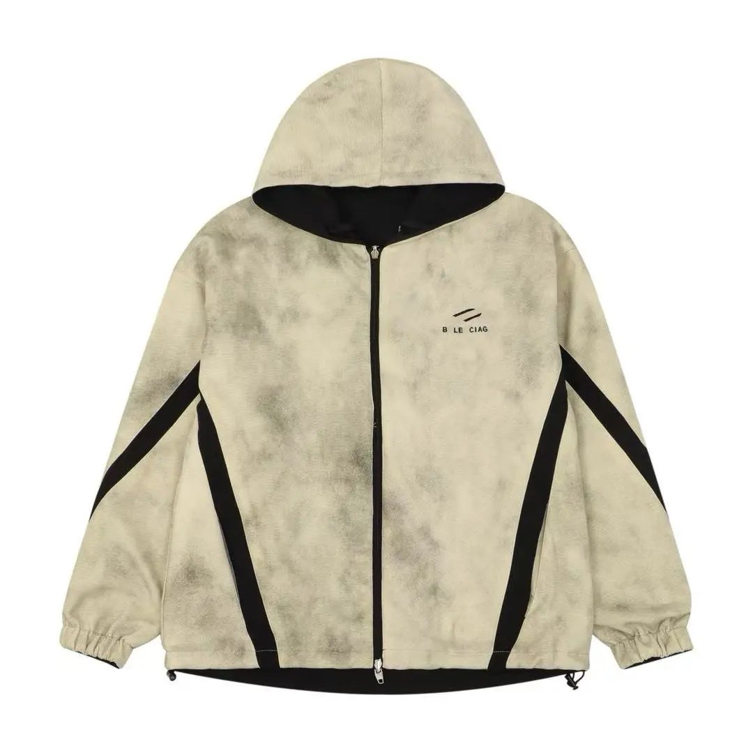 B Le Ciag Hooded Windbreaker Black Casual Jacket