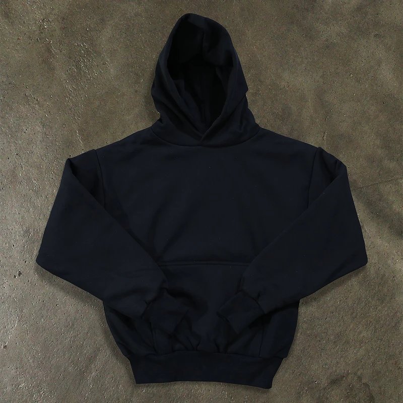 Black Hooded Sweatshirt Black Thermal Lined Casual