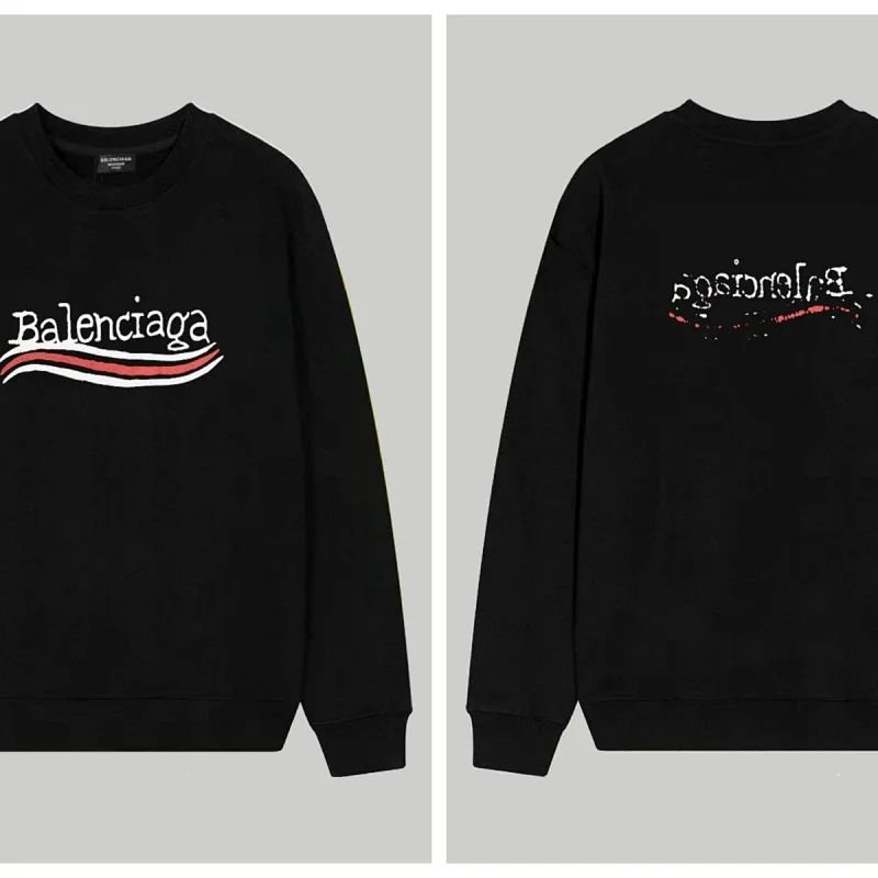 Balenciaga Heart Logo Black Casual Sweatshirt