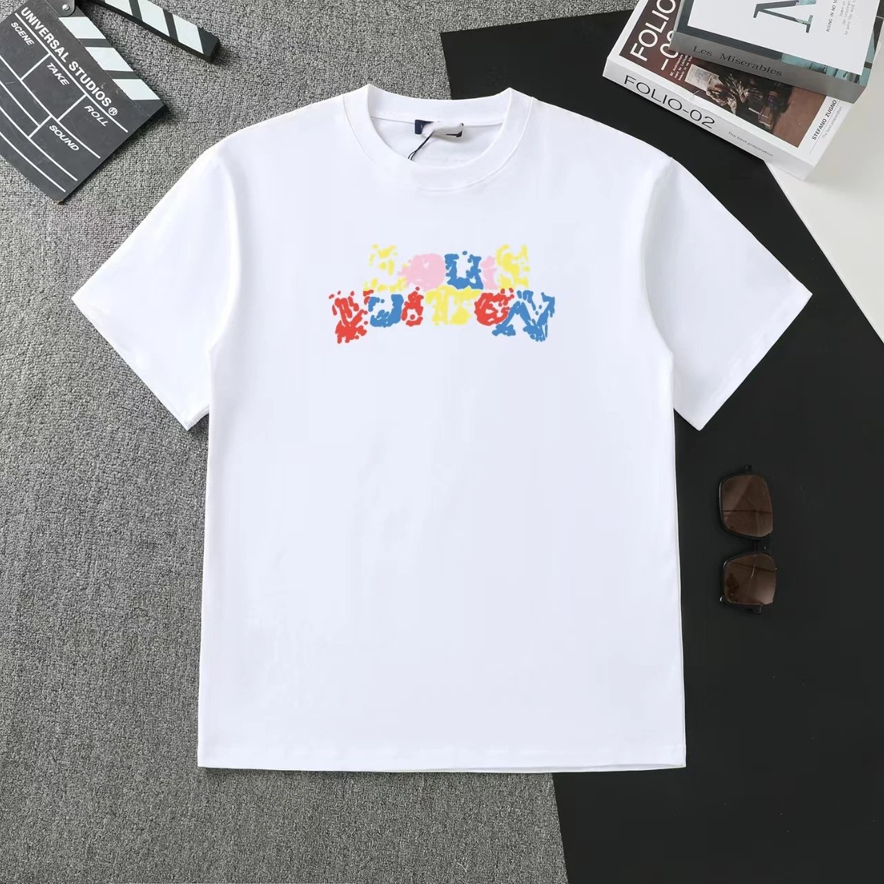Louis Vuitton Black Multicolor Graphic Print T-Shirt