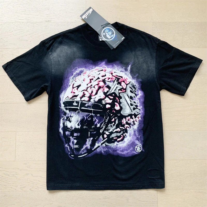 Hellstar 08 Black Graffiti Streetwear T-Shirt
