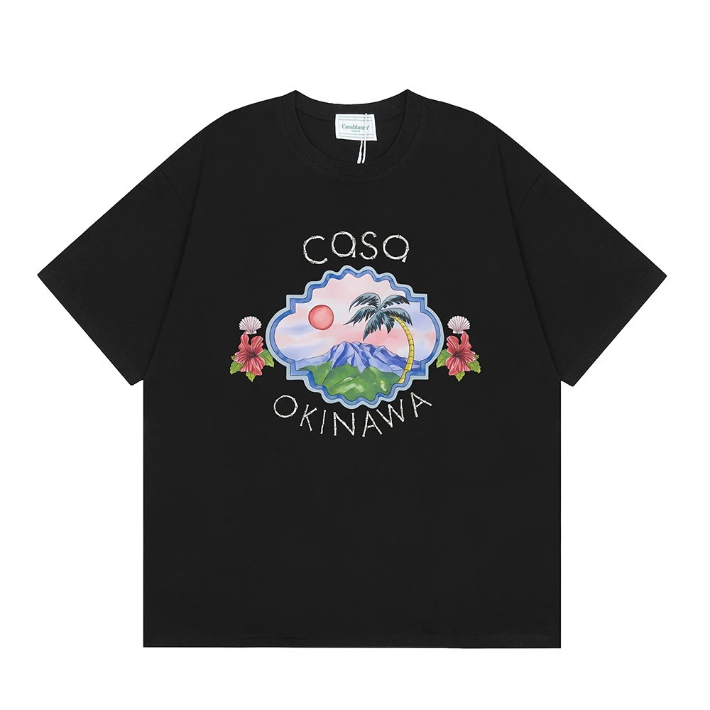 Casa Blanca Black Graphic Heart Print Oversized T-Shirt