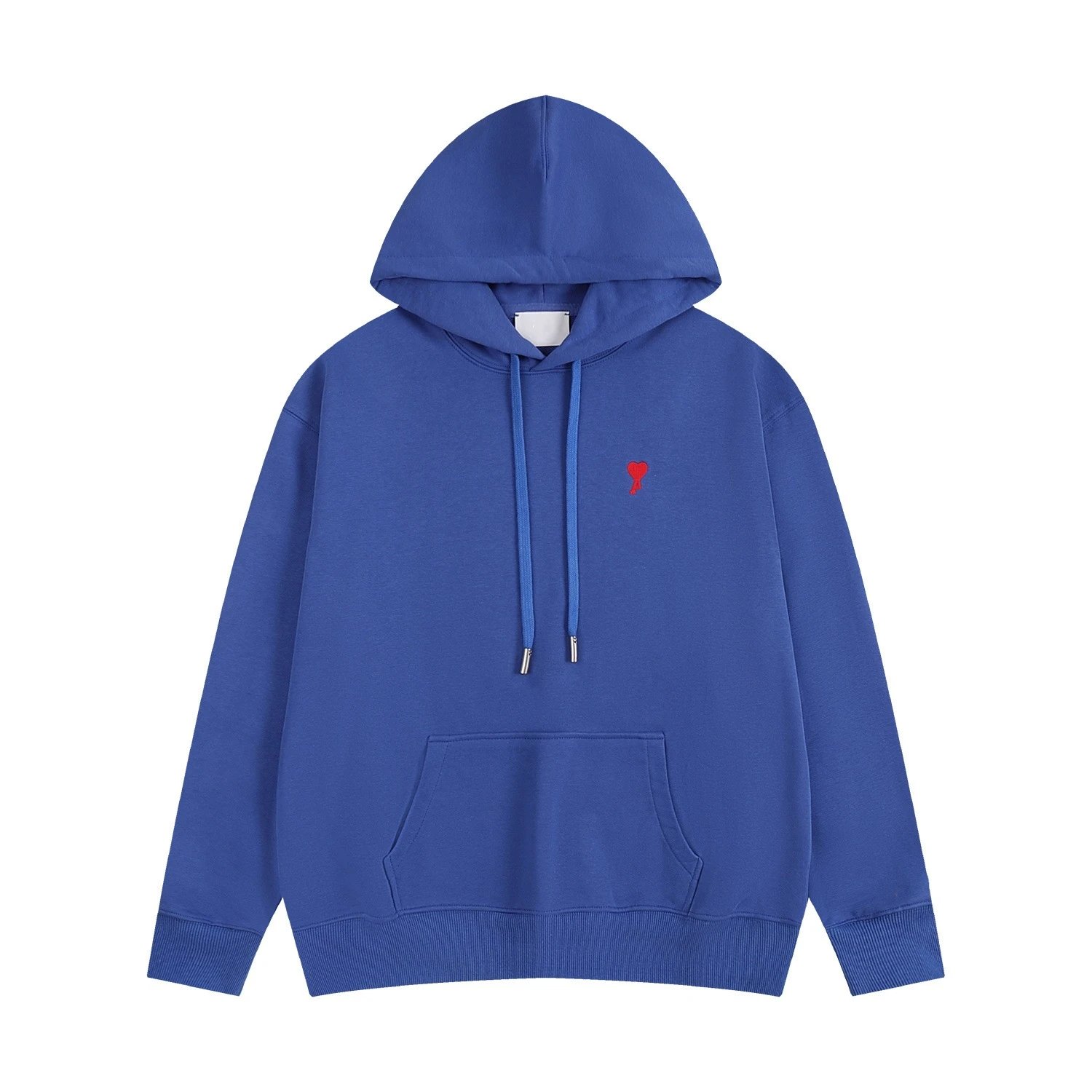 Ami Paris Black Heart Embroidery Oversized Hoodie