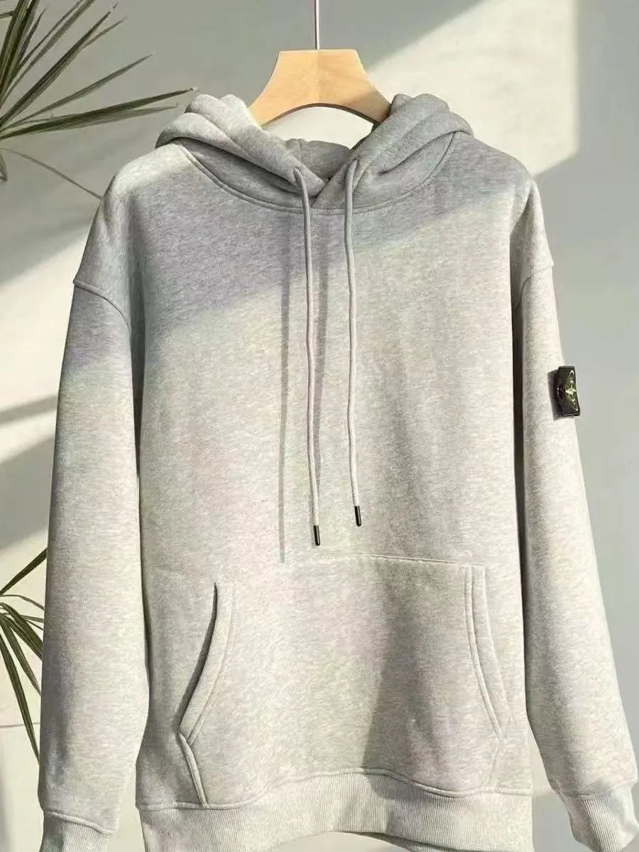 Design Fleece-Lined Hoodie Gray - 5