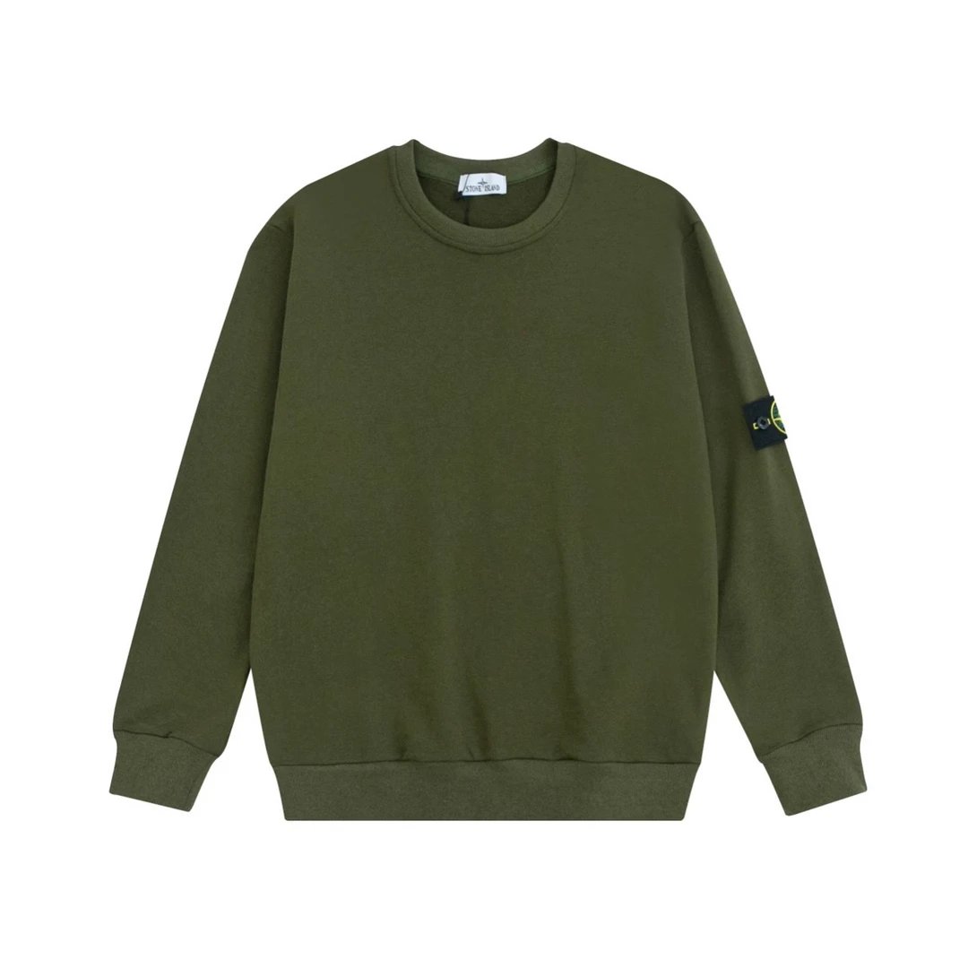 Oversized White Cotton Long Sleeve Crewneck Sweatshirt