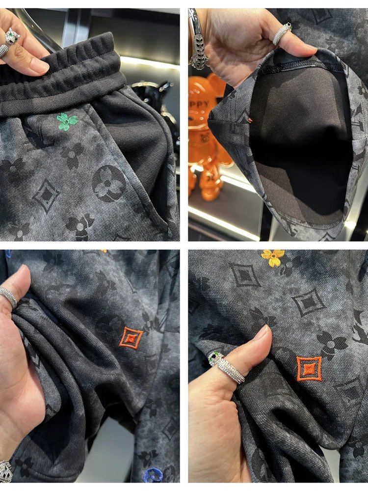 Louis Vuitton Monogram White Embroidered休闲 Shorts