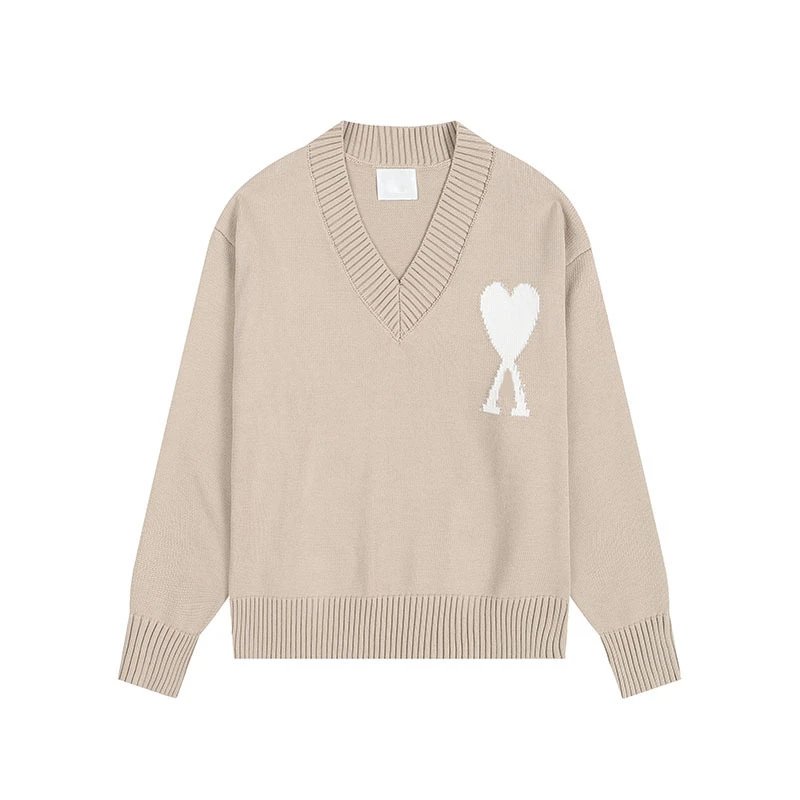 Ami Paris Heart Embroidered Mint Green Crewneck Sweater