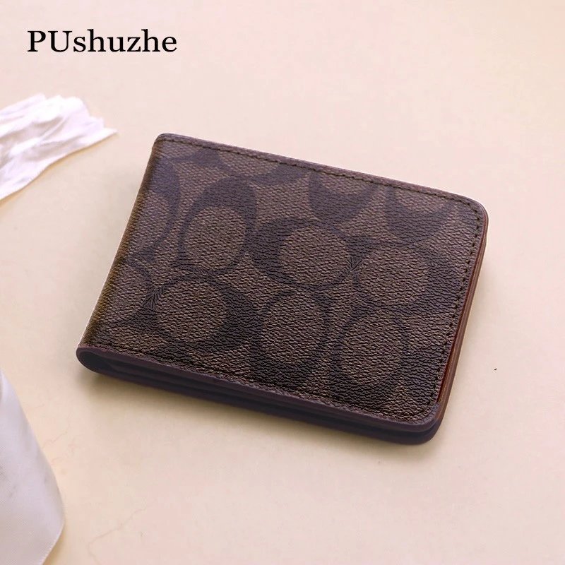 Coach Signature Beige Monogram Bifold Wallet