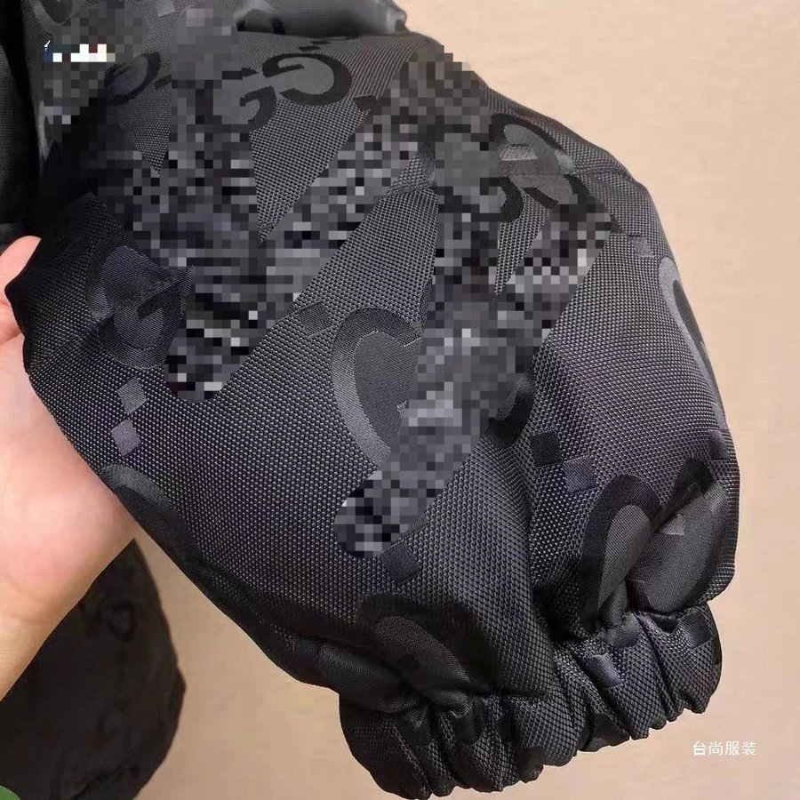 Gucci GG Monogram Black Hooded Puffer Jacket