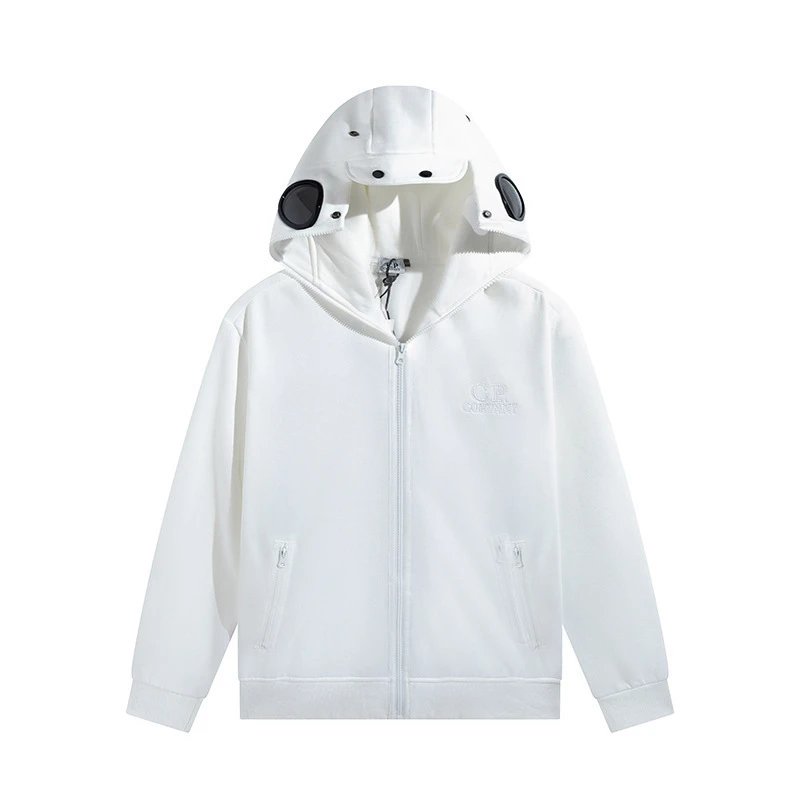 C.P. Company Black Goggle Hoodie Zip-Up Sweatshirt
