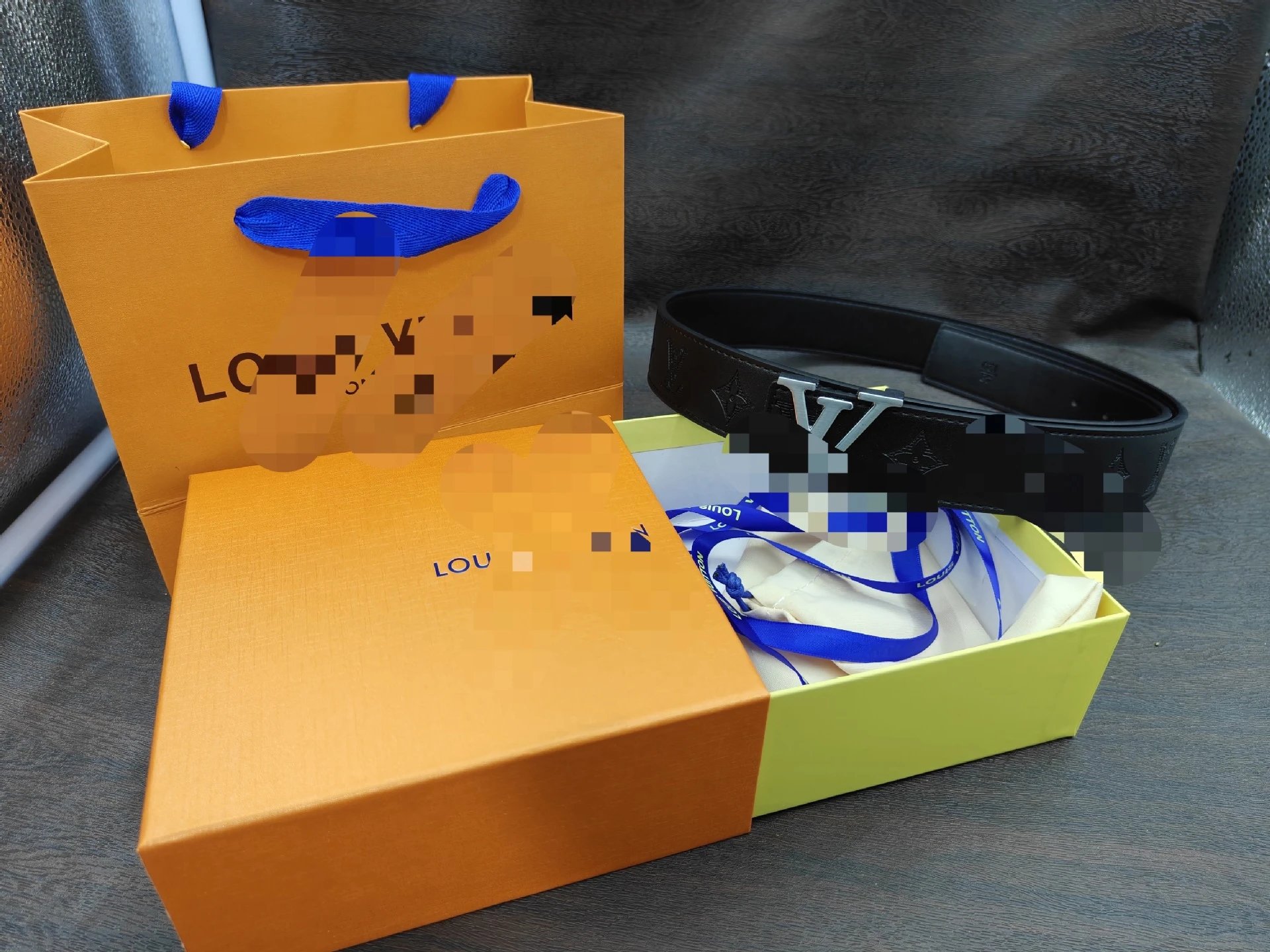 Louis Vuitton Initiales Black Leather Belt