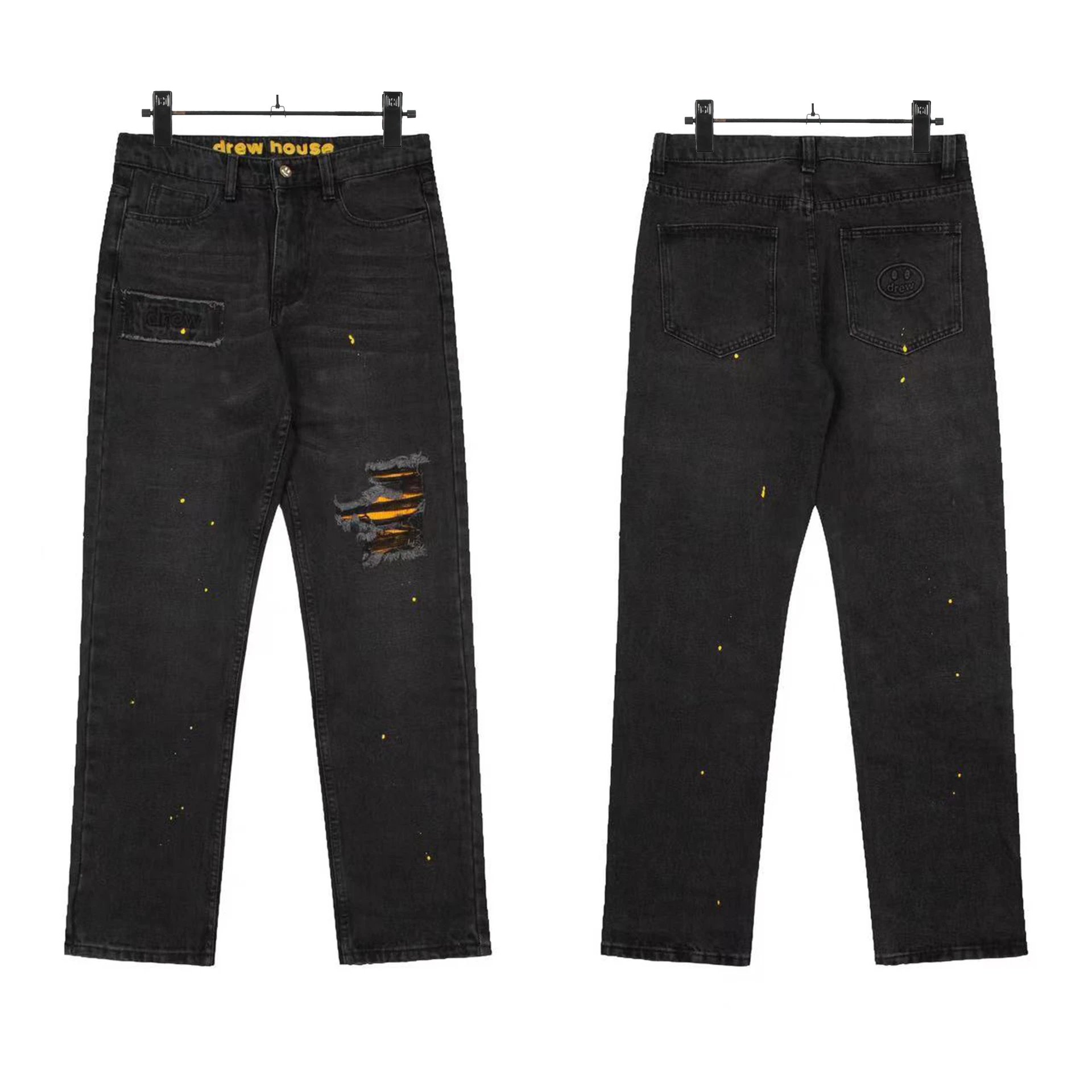 Drew House Distressed Light Blue Relaxed Fit Jeans