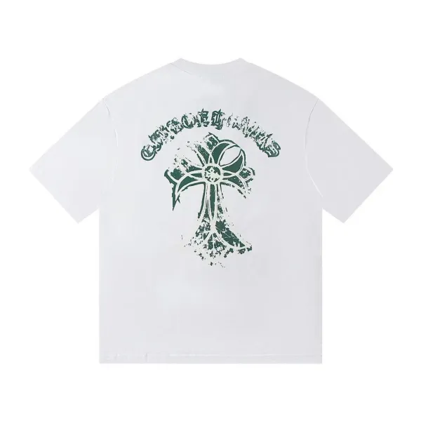 Chrome Hearts Cross Logo Distressed Print Black T-Shirt - 6