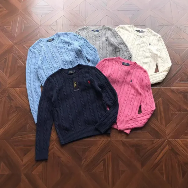 Ralph Lauren Cable Knit Half-Zip Sweater Navy - 9