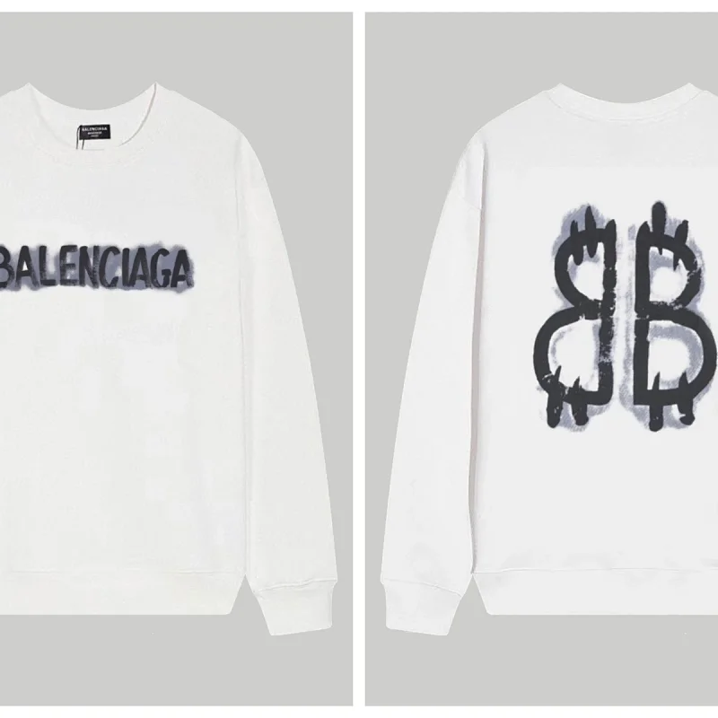 Balenciaga Heart Logo Black Casual Sweatshirt