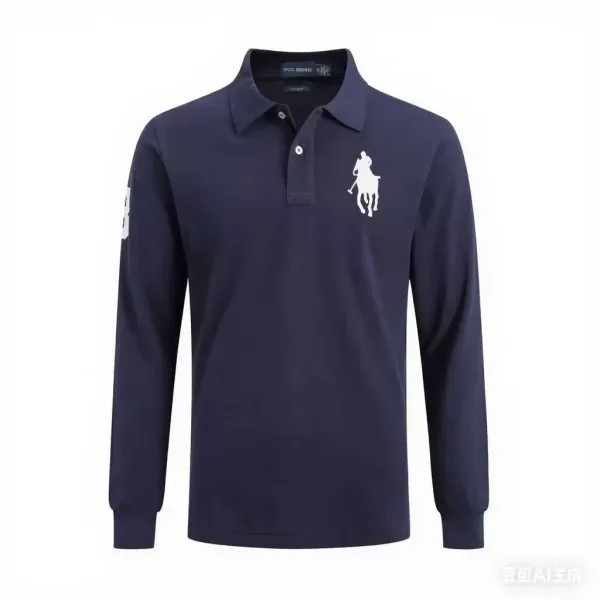 Ralph Lauren Big Pony Long Sleeve Polo Navy - 1