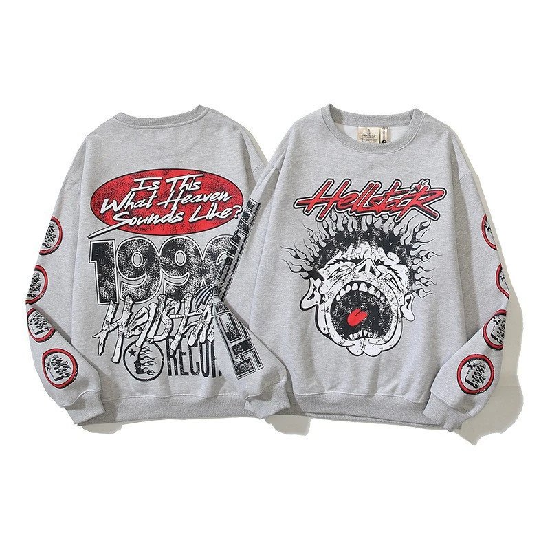Hellstar Sports Black Graphic Print Streetwear Sweatshirt