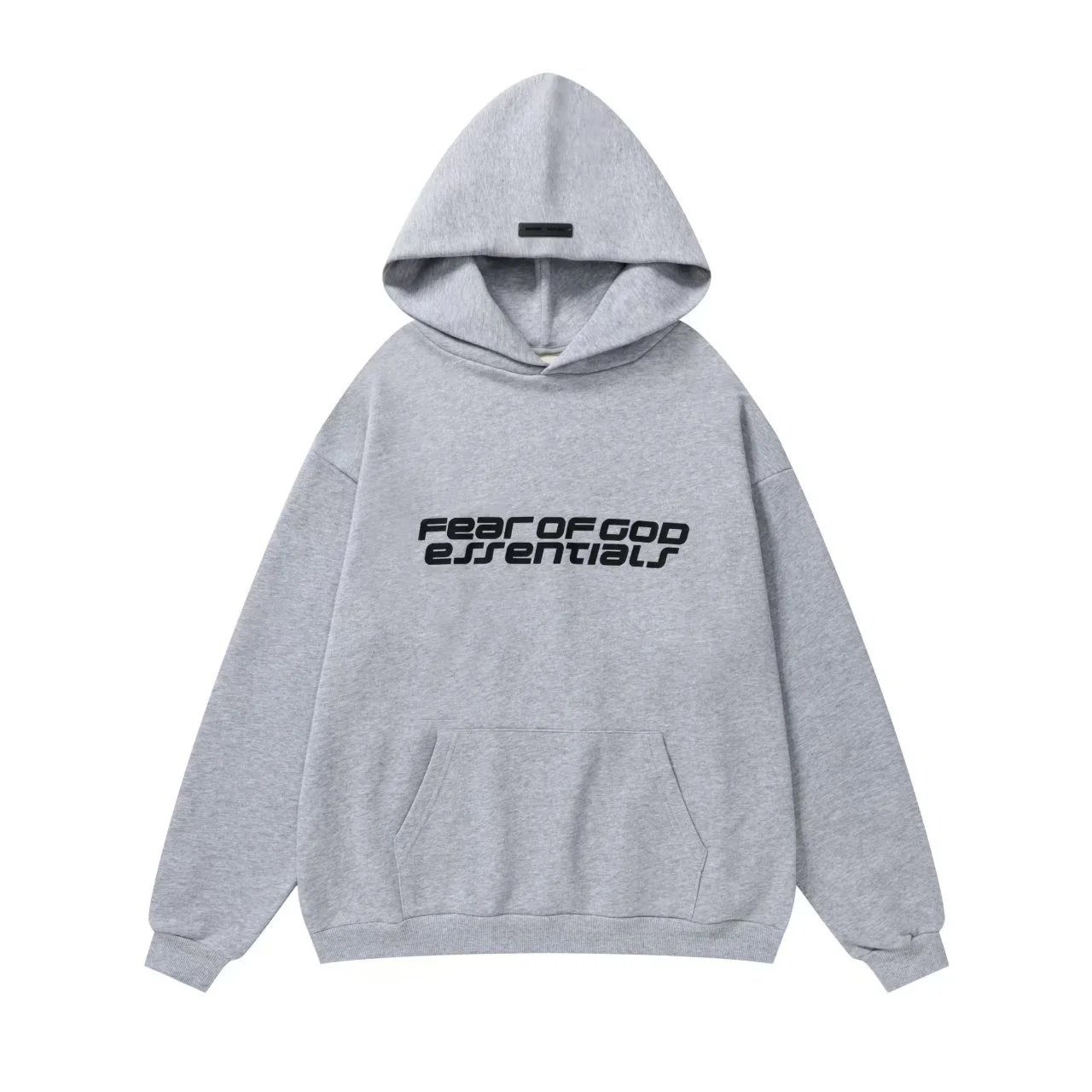 Fear Of God Essentials Beige Oversized Hooded Sweatshirt