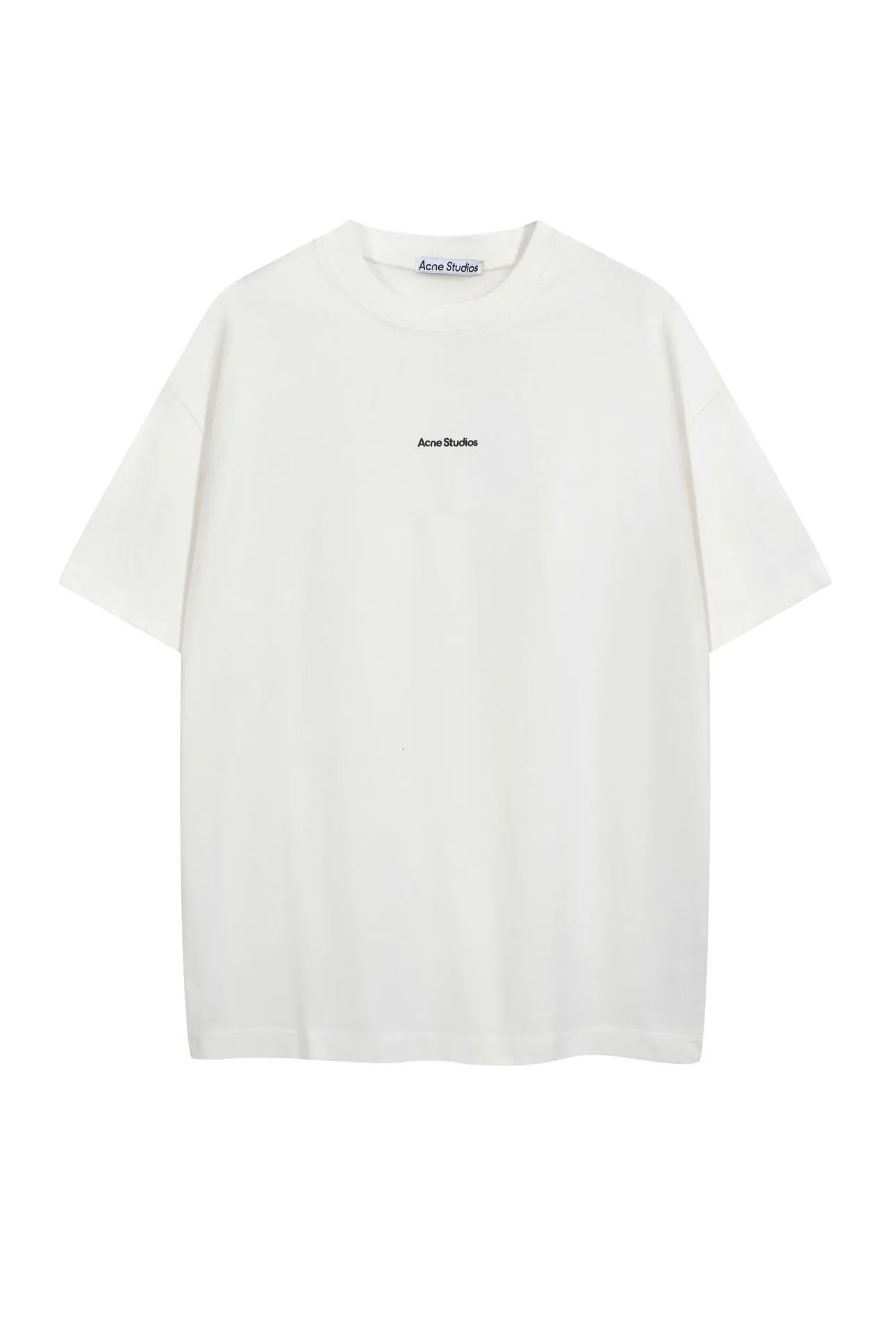 Acne Studios Vintage Washed Distressed Letter Print T-shirt
