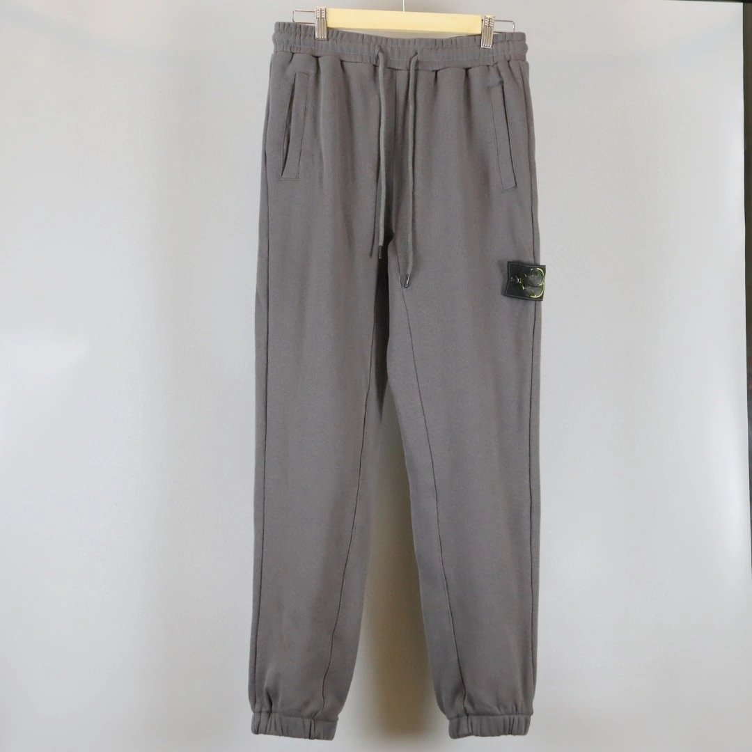 Stone Island Black Logo Patch Jogger Pants