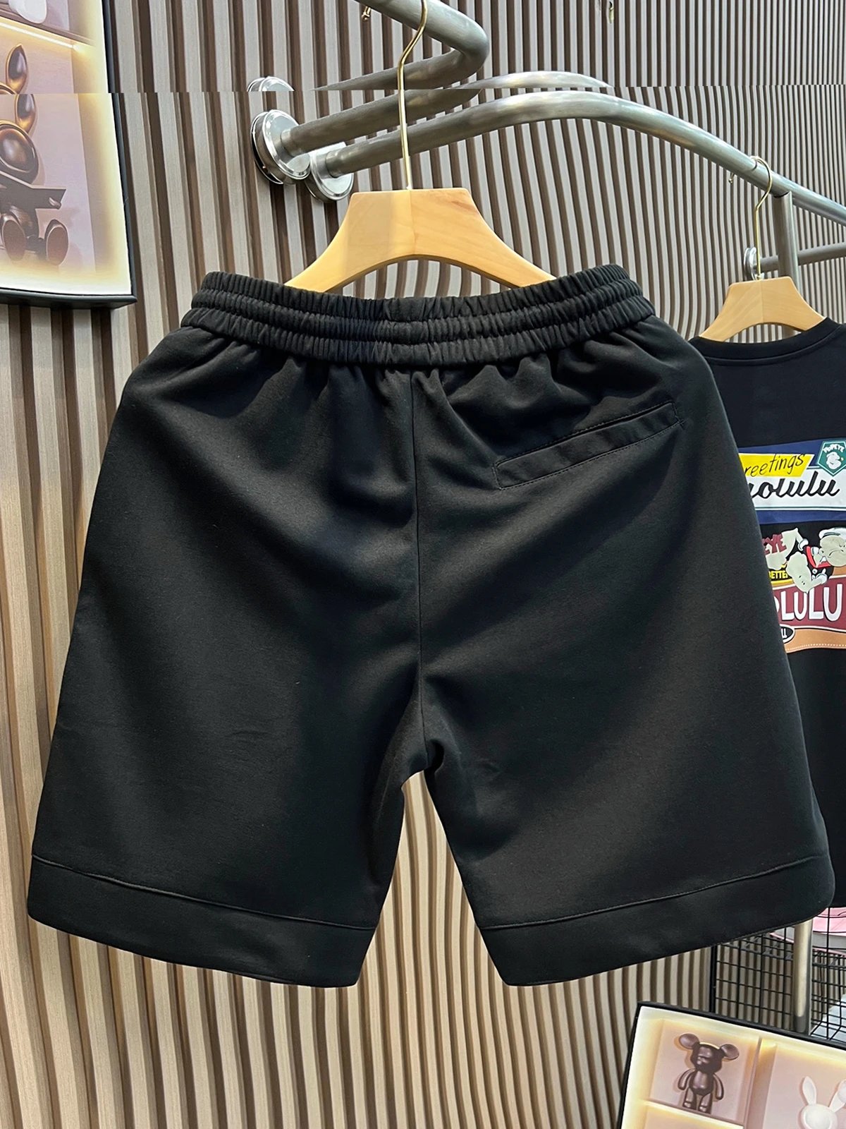 GPFD BYKS Black Graphic Print Shorts