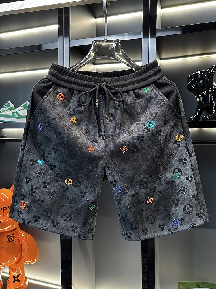 Louis Vuitton Monogram White Embroidered休闲 Shorts