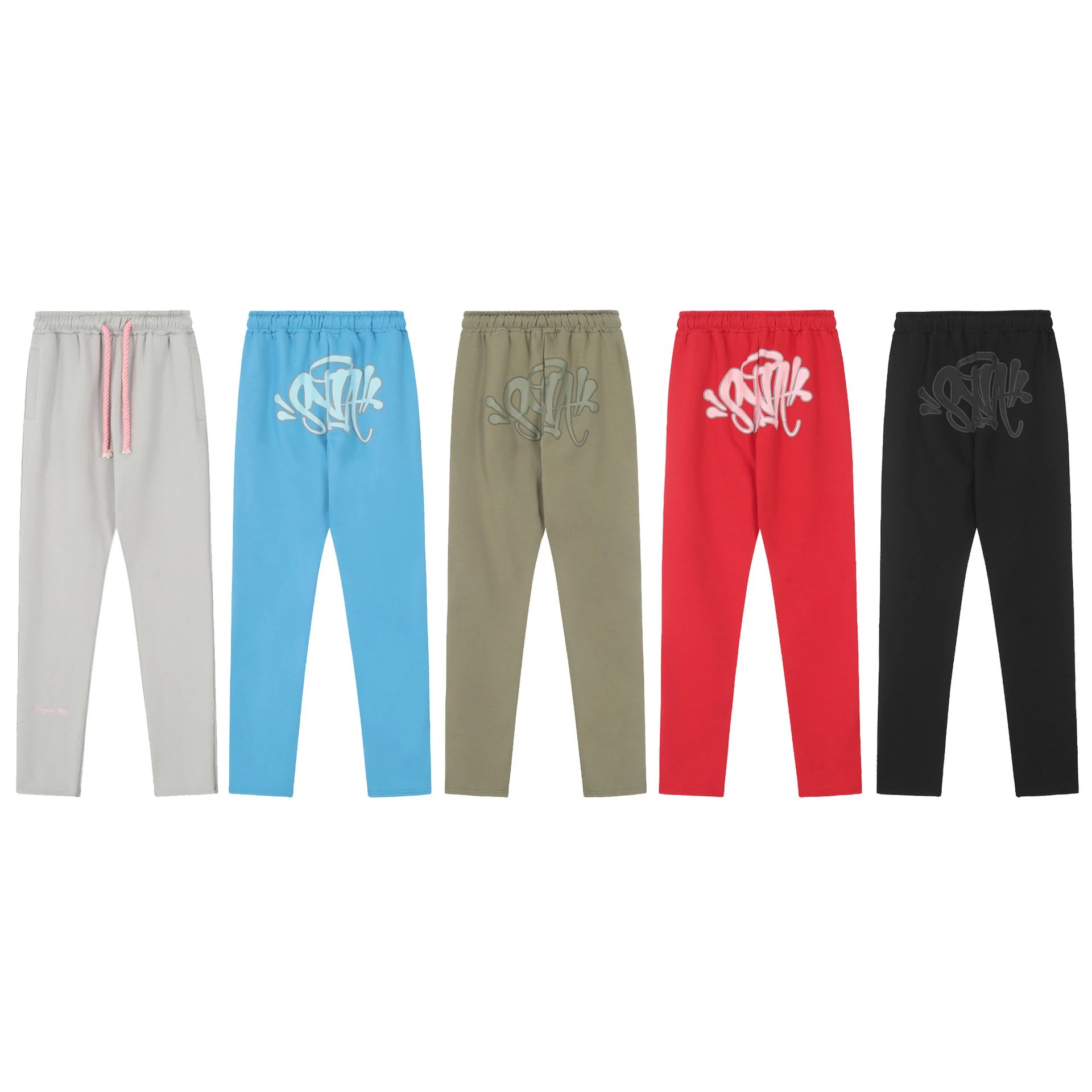 Graffiti Logo Hooded Sweatshirt And Jogger Set Gray Blue Olive Red Black Streetwear