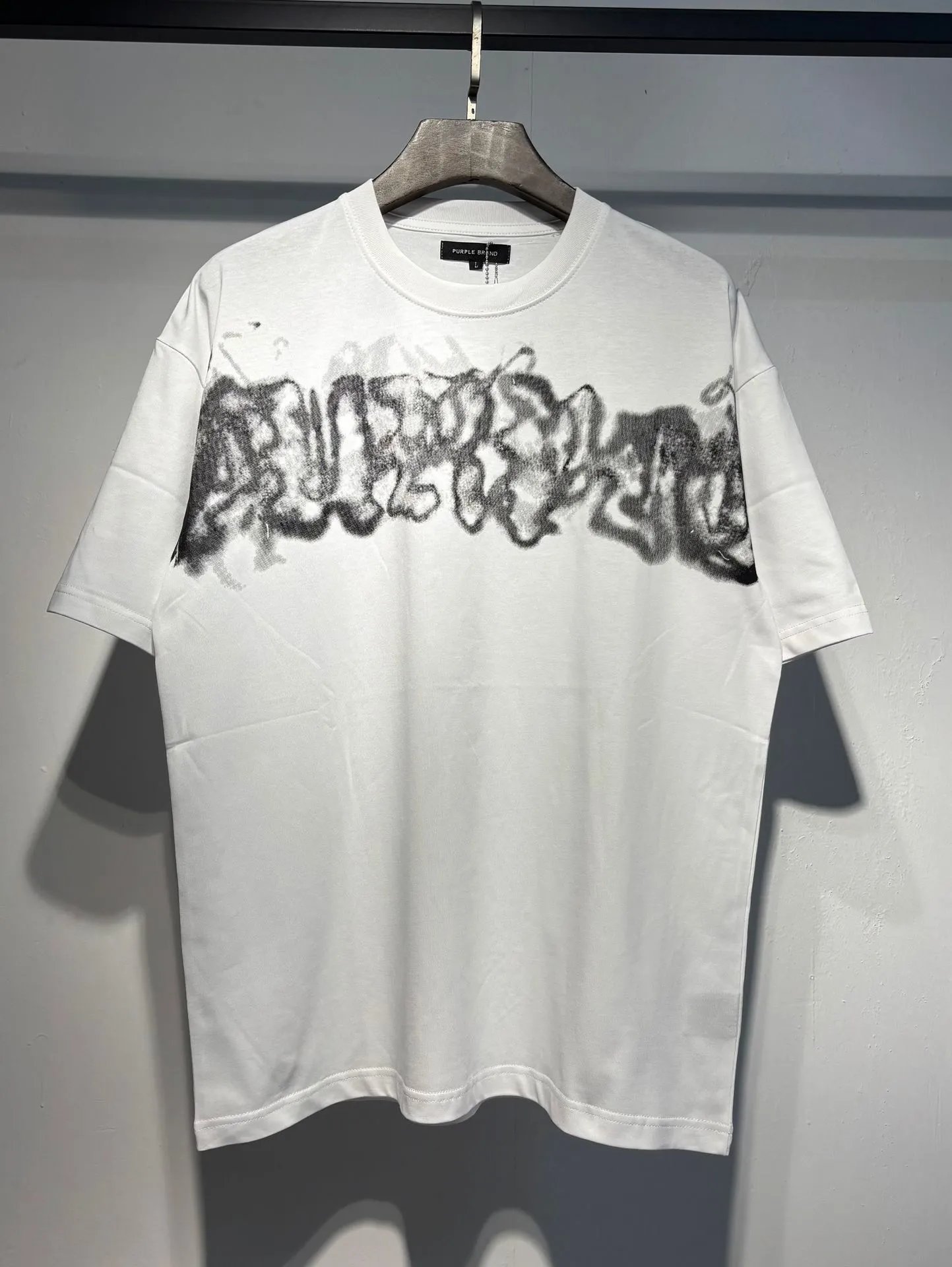 Purple Brand Dripping Logo White Oversized T-Shirt
