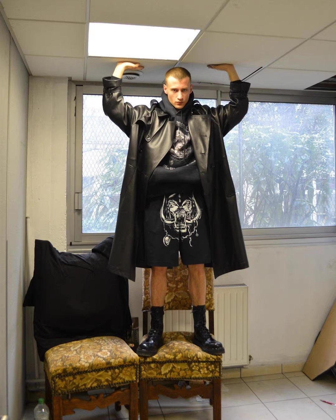 Vetements Skull Graphic Black Oversized Hoodie