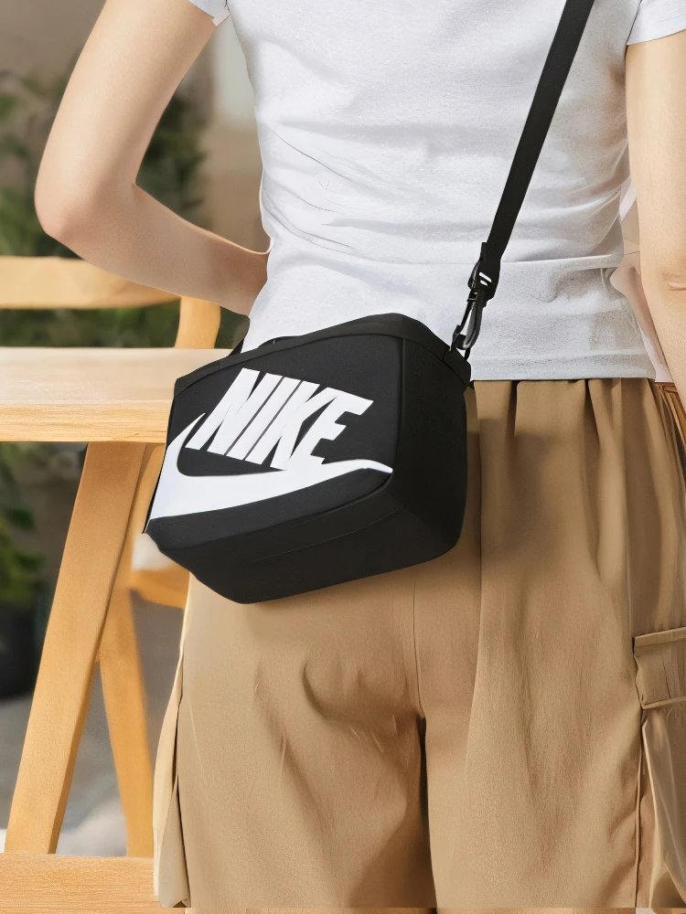 Nike Swoosh Black White Sporty Crossbody Bag