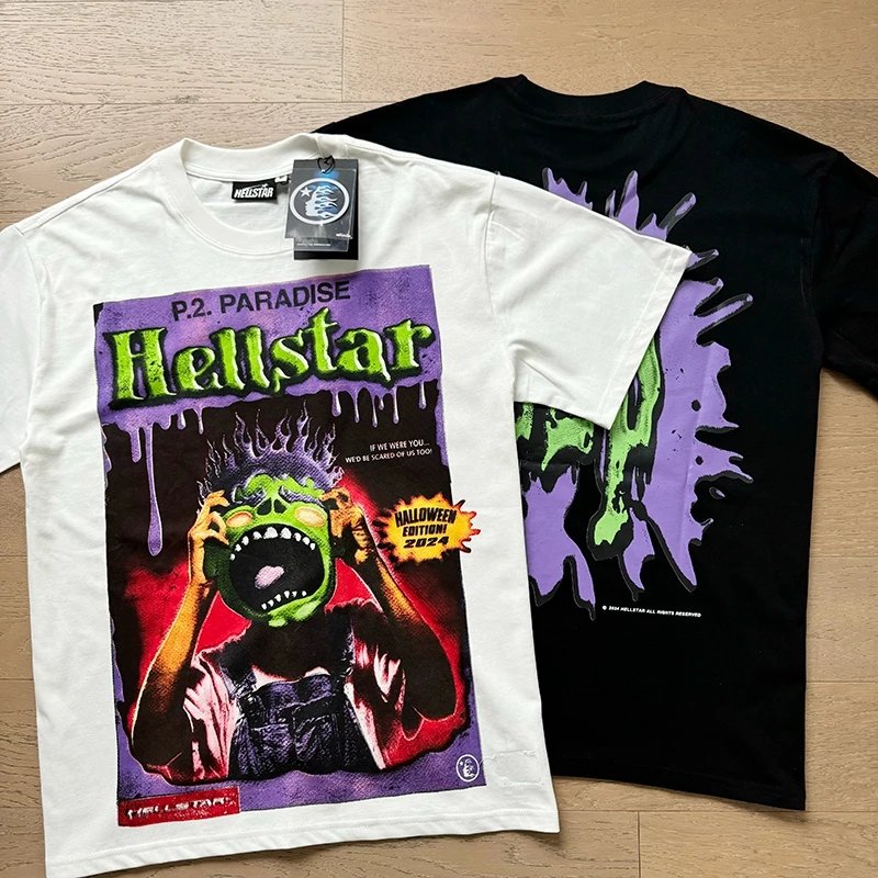 Hellstar Graphic Print Black White Streetwear T-Shirt