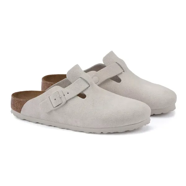 Birkenstock Boston Wool Gray Clogs - 9