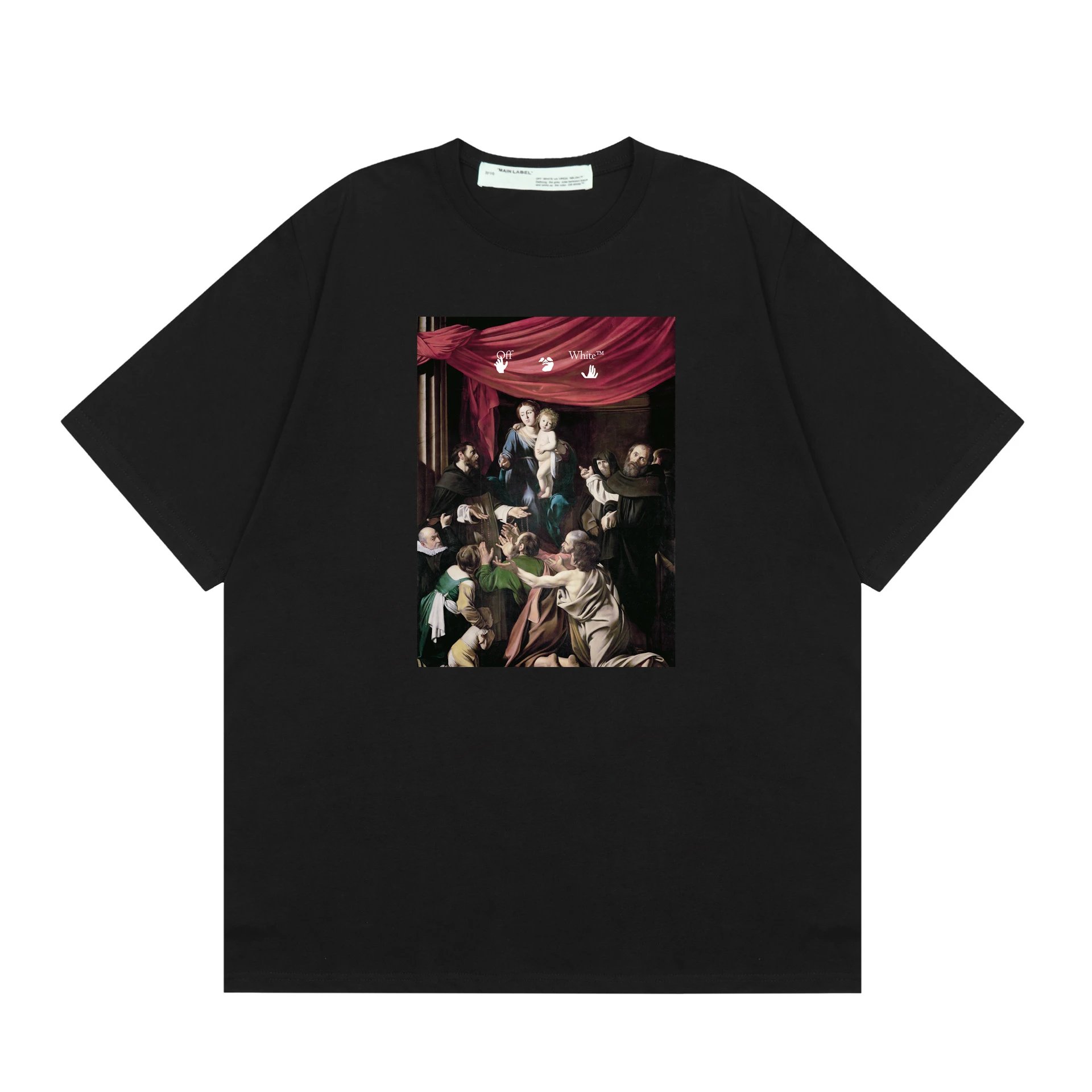 Off White Saint Jerome Black Graphic Oversized T-Shirt
