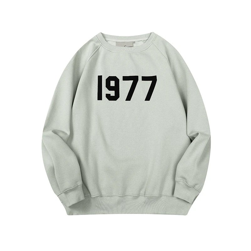 Cream Sweatshirt 1977 Black Print Oversized Crewneck