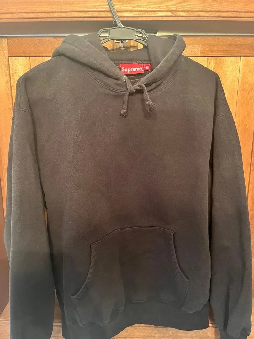 Supreme Logo Black Hooded Sweatshirt