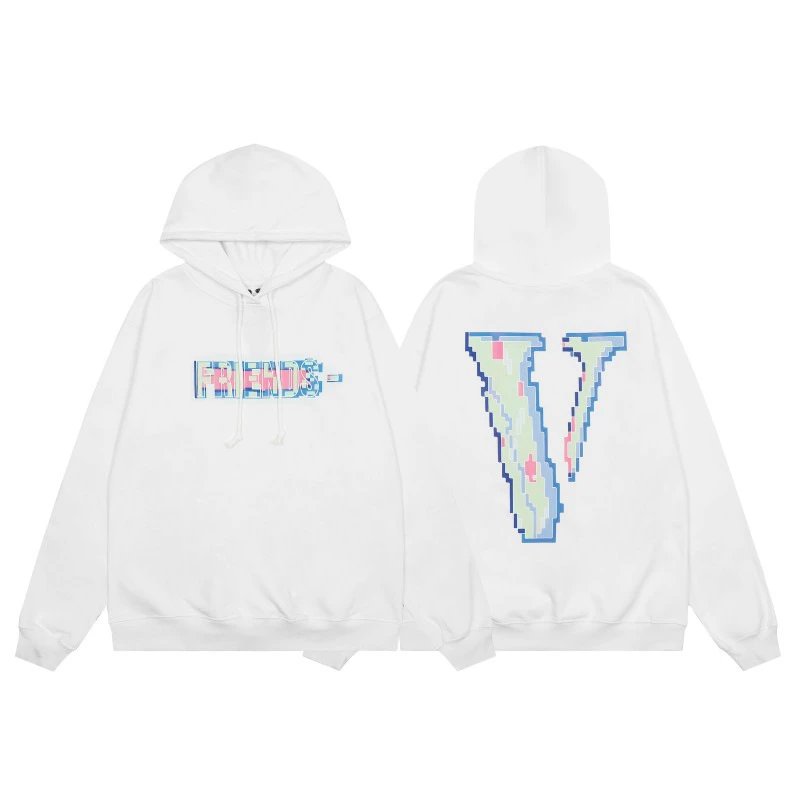 Vlone Black Smoke Print Hooded Sweatshirt