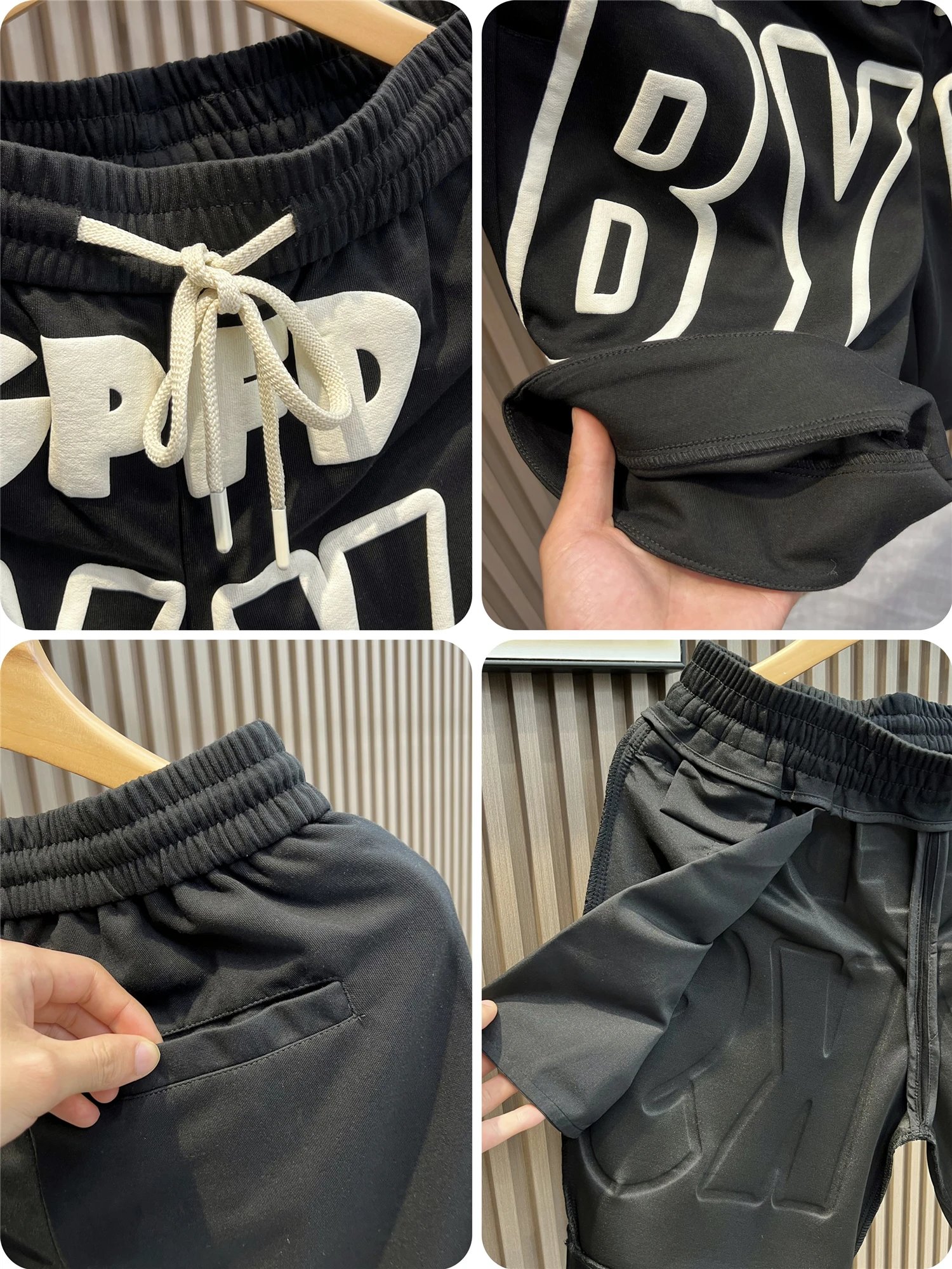 GPFD BYKS Black Graphic Print Shorts