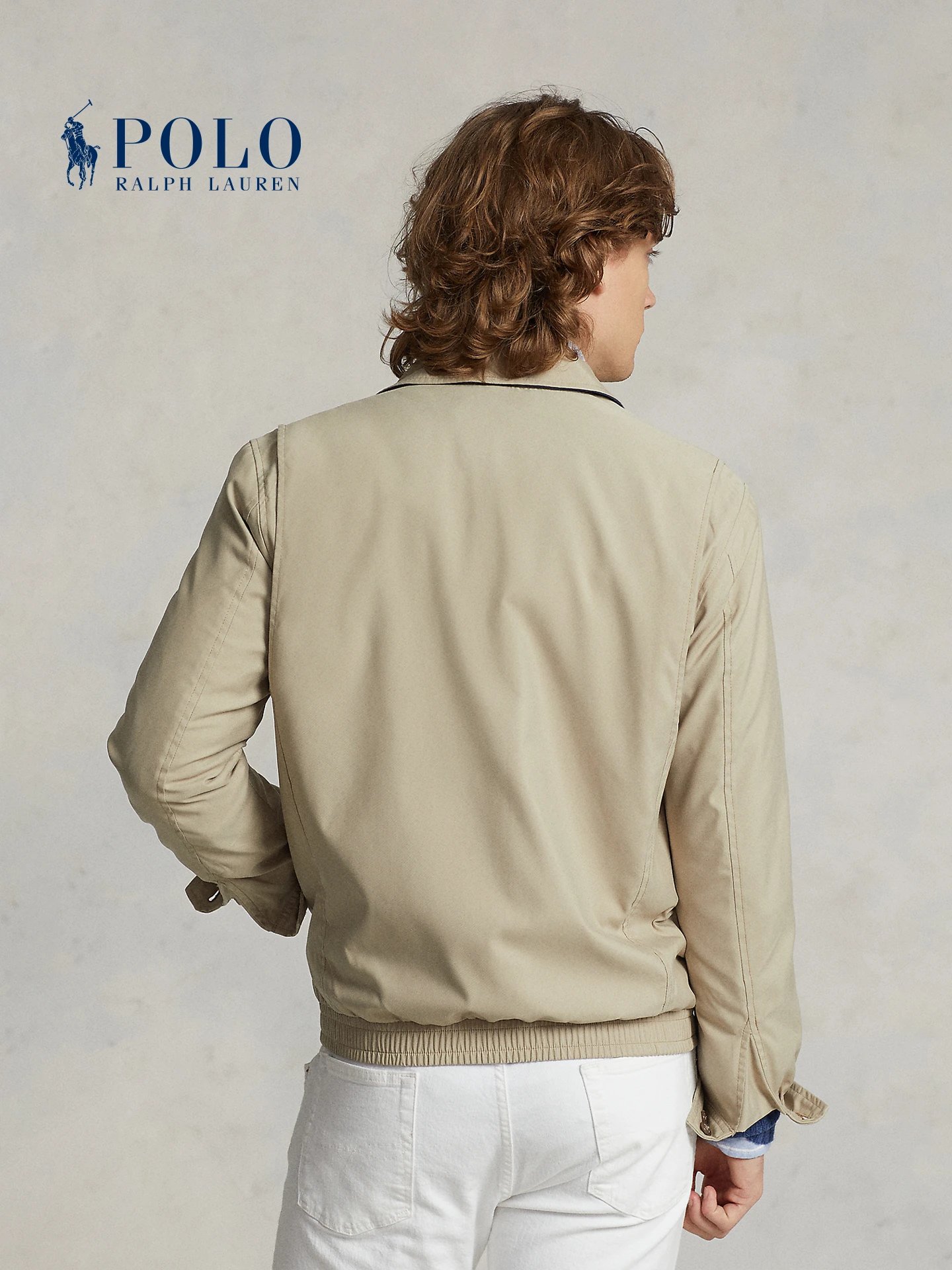 Polo Ralph Lauren Beige Classic Fit Windbreaker Jacket